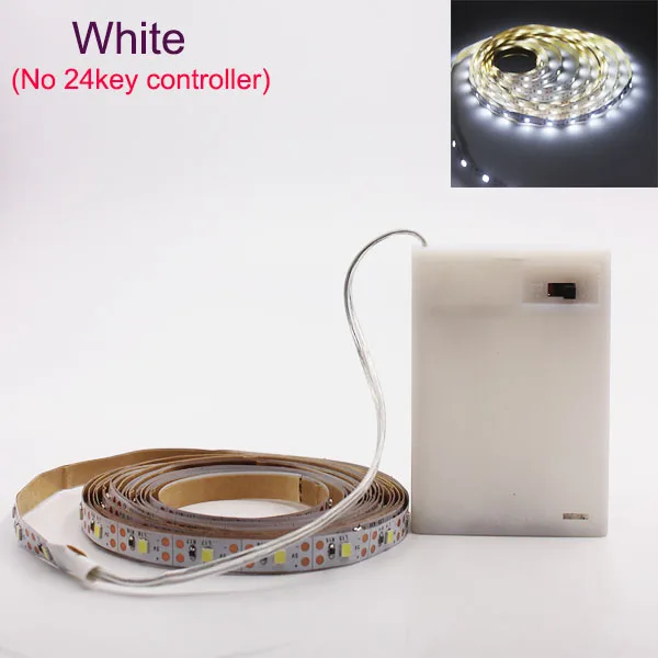 DC 5V 3AA батарея СВЕТОДИОДНАЯ лента SMD 2835 гибкий RGB светодиод светящаяся лента HD tv Настольный экран фоновый светильник - Испускаемый цвет: White