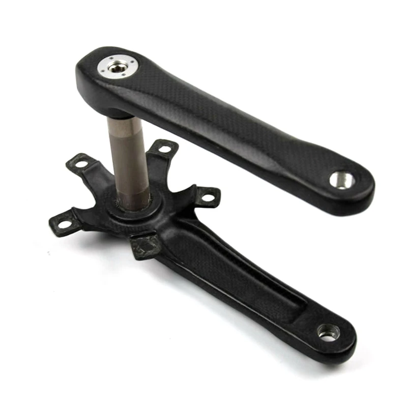 

ABZB-Carbon Road Bike Crank Carbon Racing Bicycle Crankset 5 Catch Length 170mm BCD130mm 3K Matte Bicycle Parts