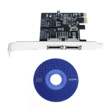 

PCIE PCI Express To SATA3.0 2Port 6Gbps Expansion Controller Adapter Card
