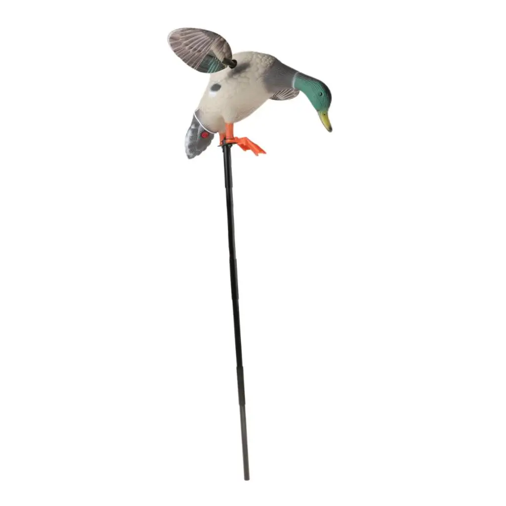 Duck Motion Decoy, Simulation Mallard Drake Hunt Bait with Bracket, Remote Control, Electric Garden Duck for Outdoor Hunting