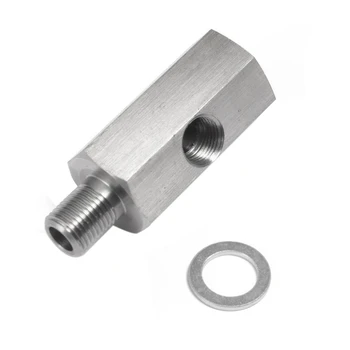 

1/8 Inch Bspt Oil Pressure Sensor Tee To Npt Adapter Turbo Supply Feed Line Gauge Automotive Sensor Connector