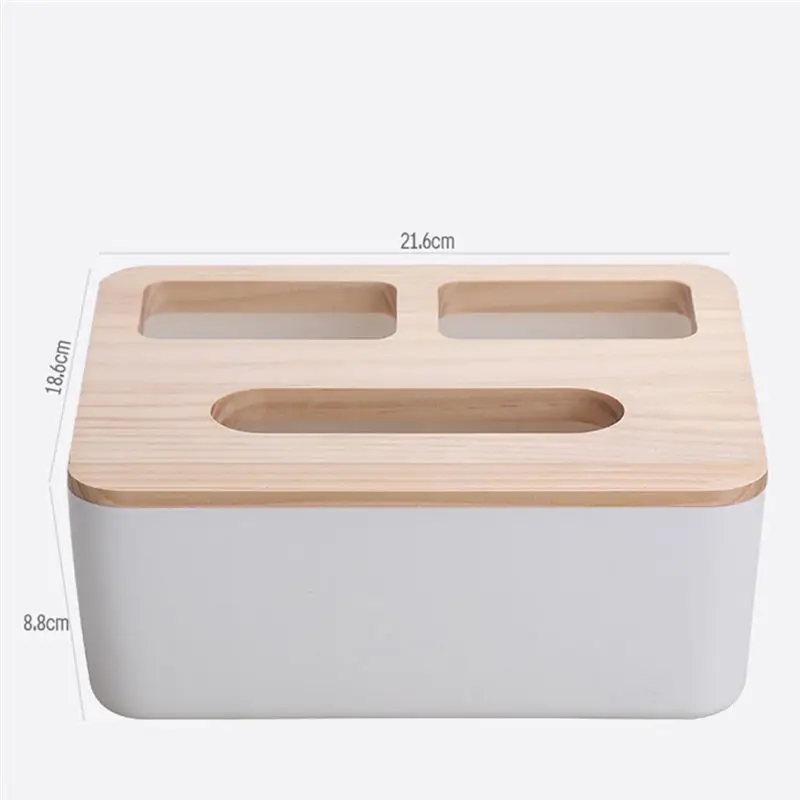Square upgrade Деревянная крышка Пластиковый корпус коробка ткани домашний декор бумажная коробка для хранения деревянный держатель салфеток чехол для телефона держатель украшение стола - Цвет: Square upgrade