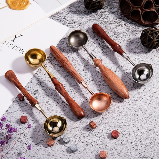 Antique Copper Sealing Wax Spoon Wax Stamp Spoon Vintage Anti-hot Durable  for Craft Wax Seals DIY;Antique Copper Sealing Wax Spoon Wax Stamp Spoon