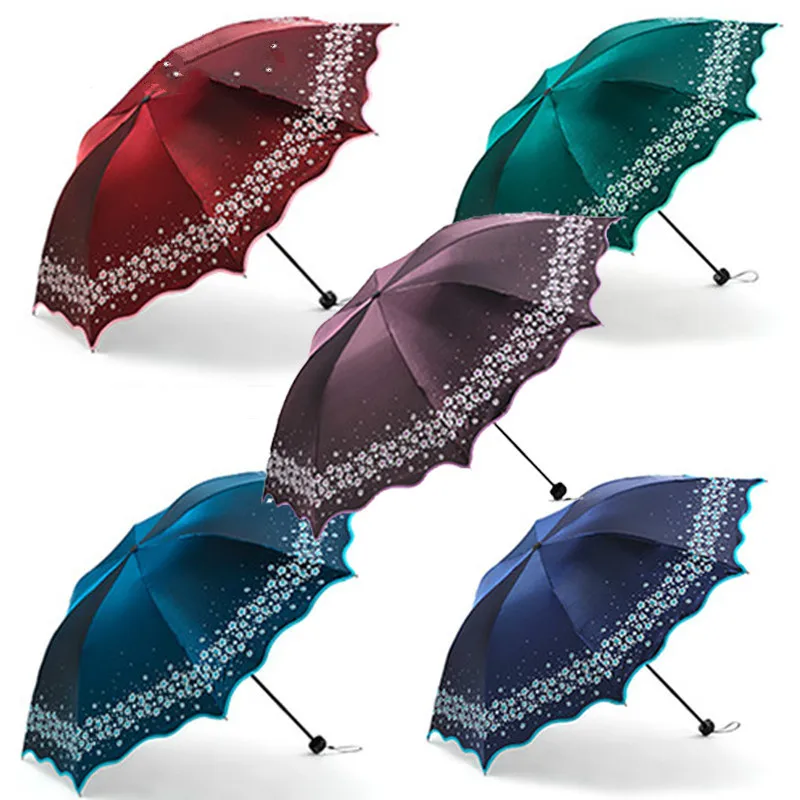 

Sun Paradise Mini Pocket Folding Umbrella Rain Women Fashion Arched Princess Umbrellas Female Parasol Creative Mens Gifts 60U097