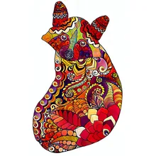 

New Artwork Wooden Puzzle Rainbow Little Raccoon 6Style Irregular Shape Toy Luxury Brand 3D Jigsaw Game Gift for Friend Kids XML