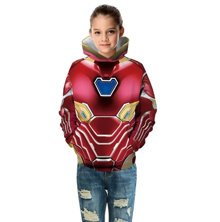 Promotion Jacket The Avengers Spiderman Captain America Iron Man Sweatshirt Autumn Quantum Warfare Hoodies Coats For 4-13y