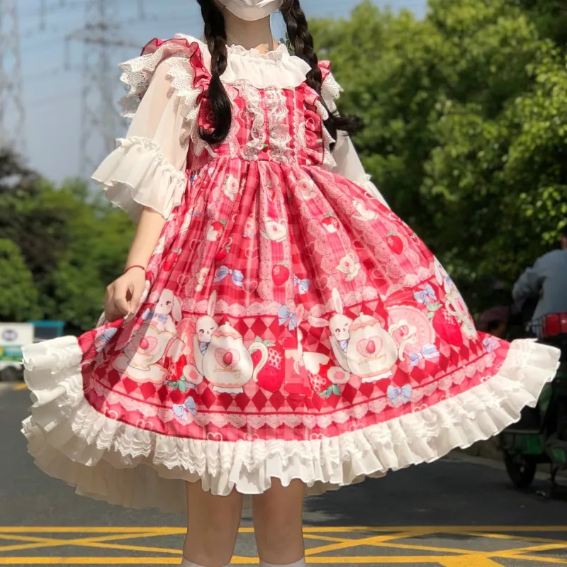 Cosplay&ware Lolita Tea Rabbit Dress Sling Jsk Shirt Renaissance Gothic Party Sweet -Zentai shop online Hf880026065874bac849fc42c640ee79fO.jpg