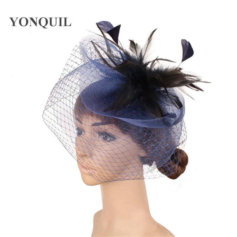 Hair accessories bridal hair accessories fascinator hats handmade wedding tulle fascinator hat mesh accessories bride headwear nylon headdress for women party dinner