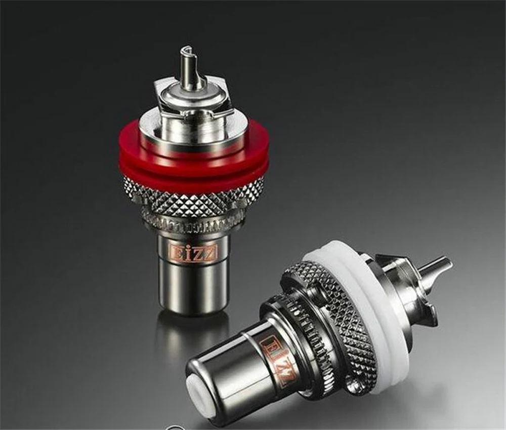Fêmea de Cobre Ptfe para Áudio Eizz-conector Isolador Vídeo Hifi av tv Rca - Image 3