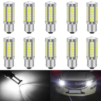 

Katur 10x 1156 BAU15S PY21W BAW15s PR21W Base LED Bulb Single Filament For Cars Turn Signal Lights Amber Red Lighting 150 Degree