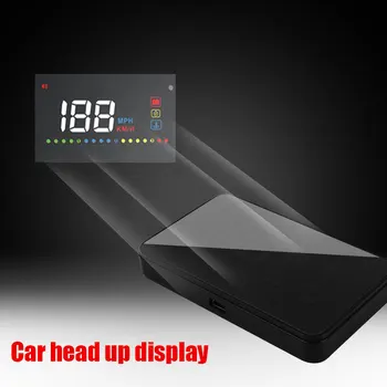 

HUD Head Up Display HUD Display Portable HUD Dashboard Warning Speedometers Mileage LED Screen 12V Generic