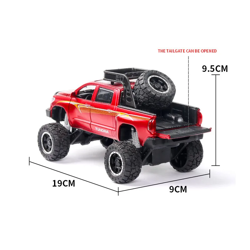 1:32 модель автомобиля Toyota Tundra, литая Игрушечная модель автомобиля из сплава, детская игрушка для коллекционирования