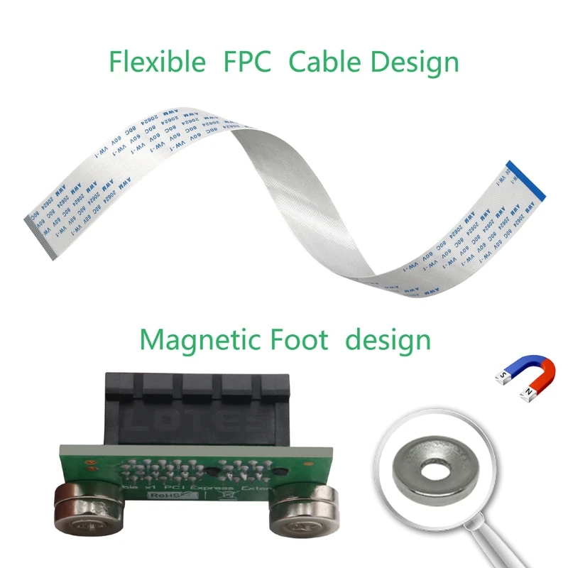 Prettyia PCI-e PCI 1x Flexible Printed Circuit Adapter 36pin Extension Cable Prettyia PCI-e PCI 1x Flexible Printed Circuit Adapter 36pin Extension Cable