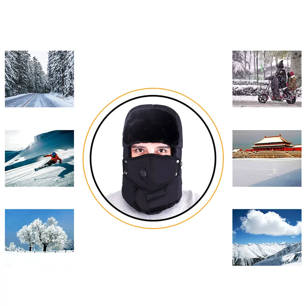 Зимние теплые шапки-ушанки, шарф для мужчин и женщин, русский Охотник теплая шапка, кавалер, ушанка, лыжная шапка для снежной погоды, шапка с маской Fack