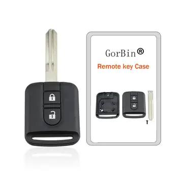 

2 Buttons Car Remote Key Case Shell For Nissan Navara Micra Almera Smart Car Key Fob Case Cover Uncut Blade