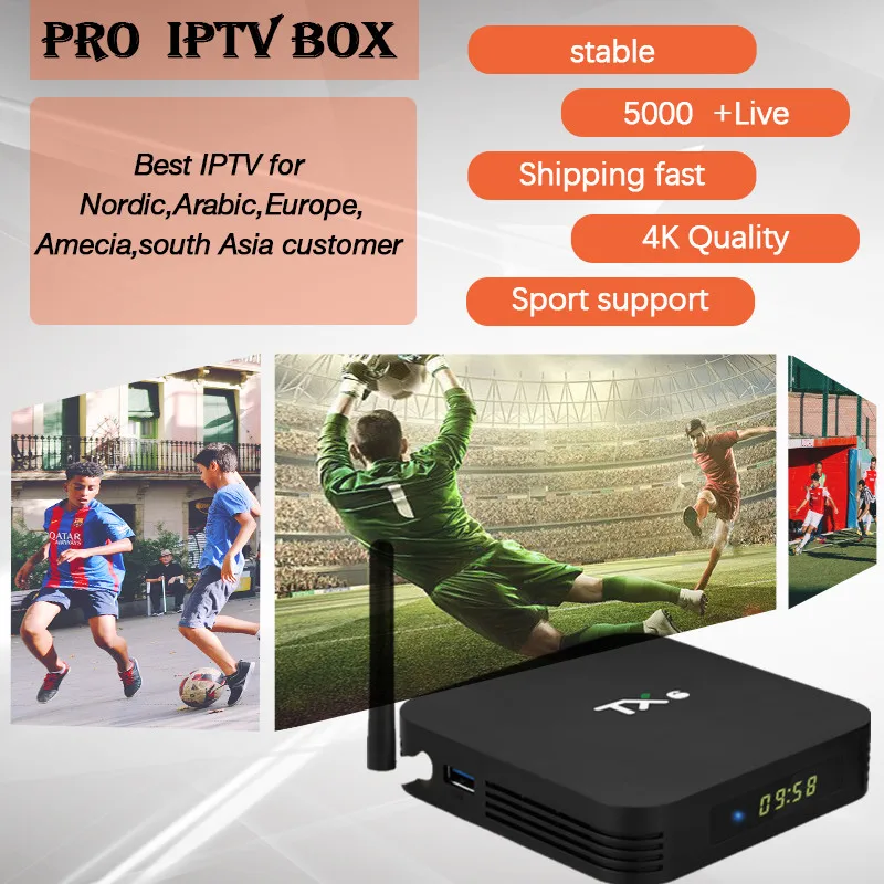 World IP tv TX6 Android 9,0 tv Box 5000 LIve+ 5000 VOD скандинавский шведский тюнер для просмотра телеканалов Нидерландов подписки+ wifi Play Store телеприставка