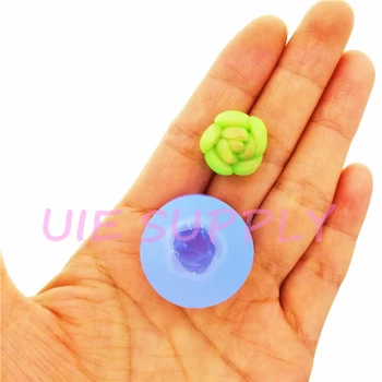 

HYL488U 16.8mm x 16.1mm 3D Cute Succulent Plants Silicone Mold Fondant Cake Decoration Candy Chocolate Resin Clay Art Earrings