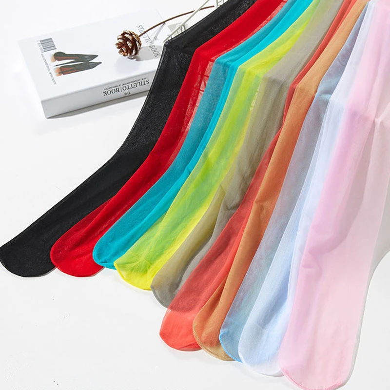 

Candy Color Silk Velet Tights Women High Waist 10D Ultra-thin Summer Pantyhose Female Tights Hosiery Meias Collant Femme