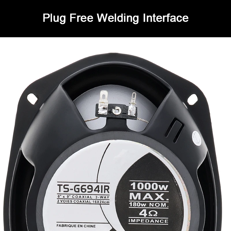 Универсальный 3 way 2 шт. 6x9 дюймов 1000 Вт автомобильный коаксиальный динамик Авто Аудио Стерео полный диапазон частот Hi-Fi колонки для автомобилей автомобиля Авто