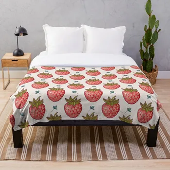 

strawberry fields Blanket Wool Flannel Plush Blanket Bedspread For office Sherpa Blanket Couch Quilt Cover Travel