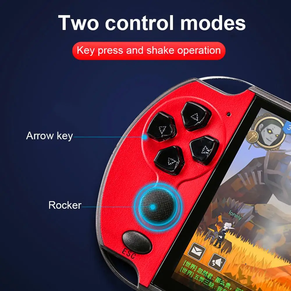 Портативная игровая консоль X7 Plus MP5 с аккумулятором двойной камерой ЖК дисплеем HD