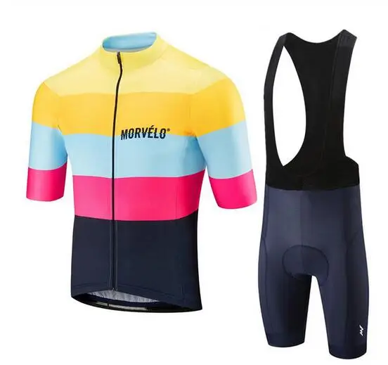 Велосипедная майка MORVELO Maillot Ropa Ciclismo Hombre одежда для коллективного велосипеда Быстросохнущий комплект с короткими рукавами MTB велосипедная одежда 9D GE