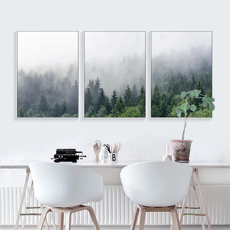 Картина с природным пейзажем принт Скандинавская на холсте искусство стены