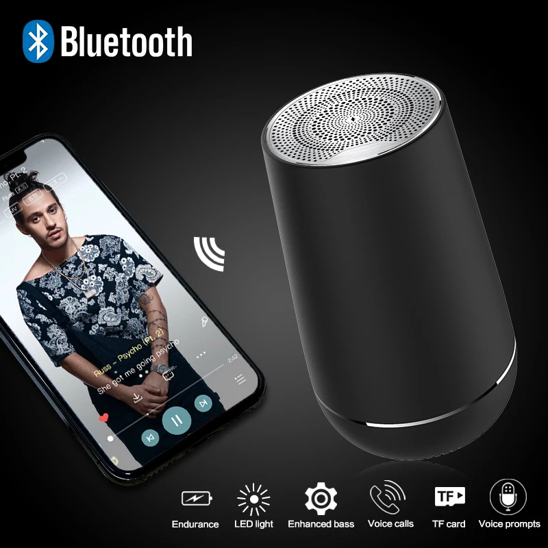 Bluetooth стереоколонка портативная Hi Fi с поддержкой FM радио TF AUX USB|Портативные