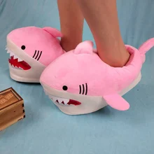 2021 New Arrival Animel Shark Home Shoes For Unisex Creativity Boys Slippers Men Winter Spring Indoor Slippers Floor Fur Slipper