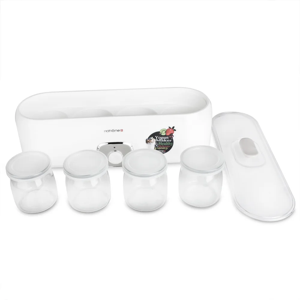 Yogurt Maker 220V Electric Yogurt Maker with 4 Glass Ferment Jars Mini Automatic Yogurt Machine Household DIY Tools Kitchen Appliance