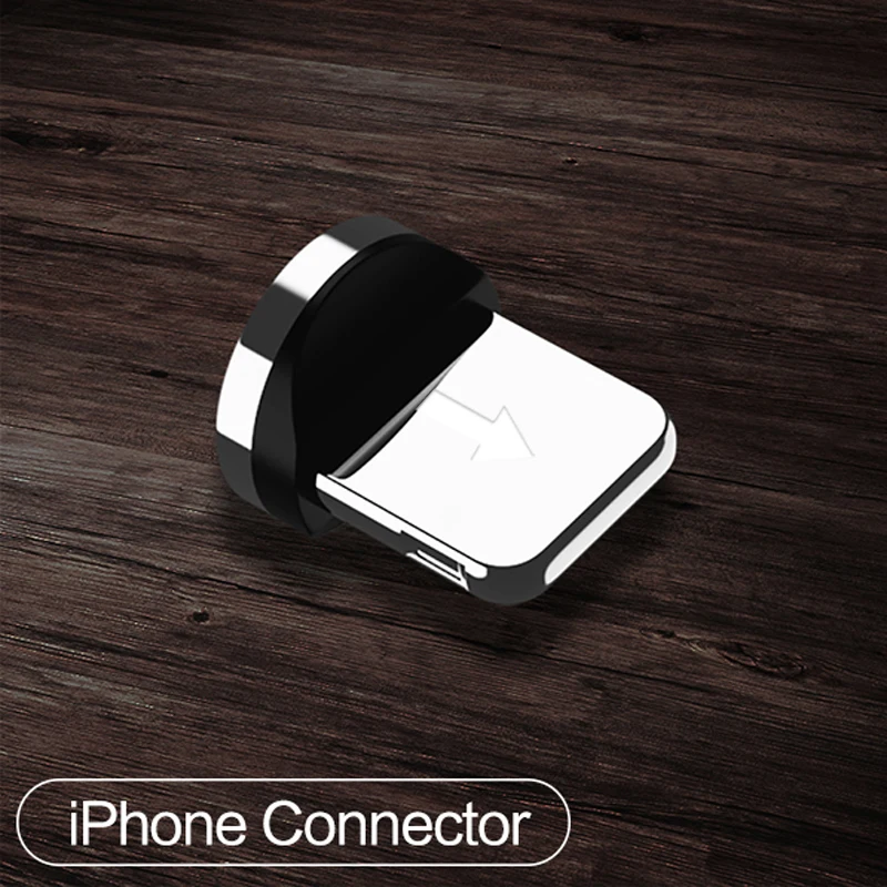 for iPhone Plug Only Магнитный Micro USB кабель Venroii, светящийся кабель для передачи данных, кабель типа C для samsung huawei Honor Xiaomi Redmi Note 7 8 Pro - Цвет: for iPhone Plug Only