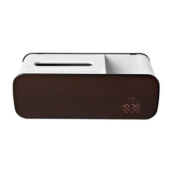 

Electronic Alarm Clock Tissue Tray Living Room Remote Control Storage Household