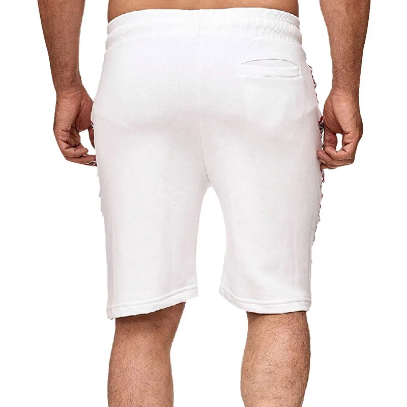 SHUJIN Men Casual Shorts High Quality Knee Length Elastic Waist Shorts Summer Joggers Sportwear Male Gymwear Shorts With Pockets SHUJIN Men Casual Shorts High Quality Knee Length Elastic Waist Shorts Summer Joggers Sportwear Male Gymwear Shorts With Pockets