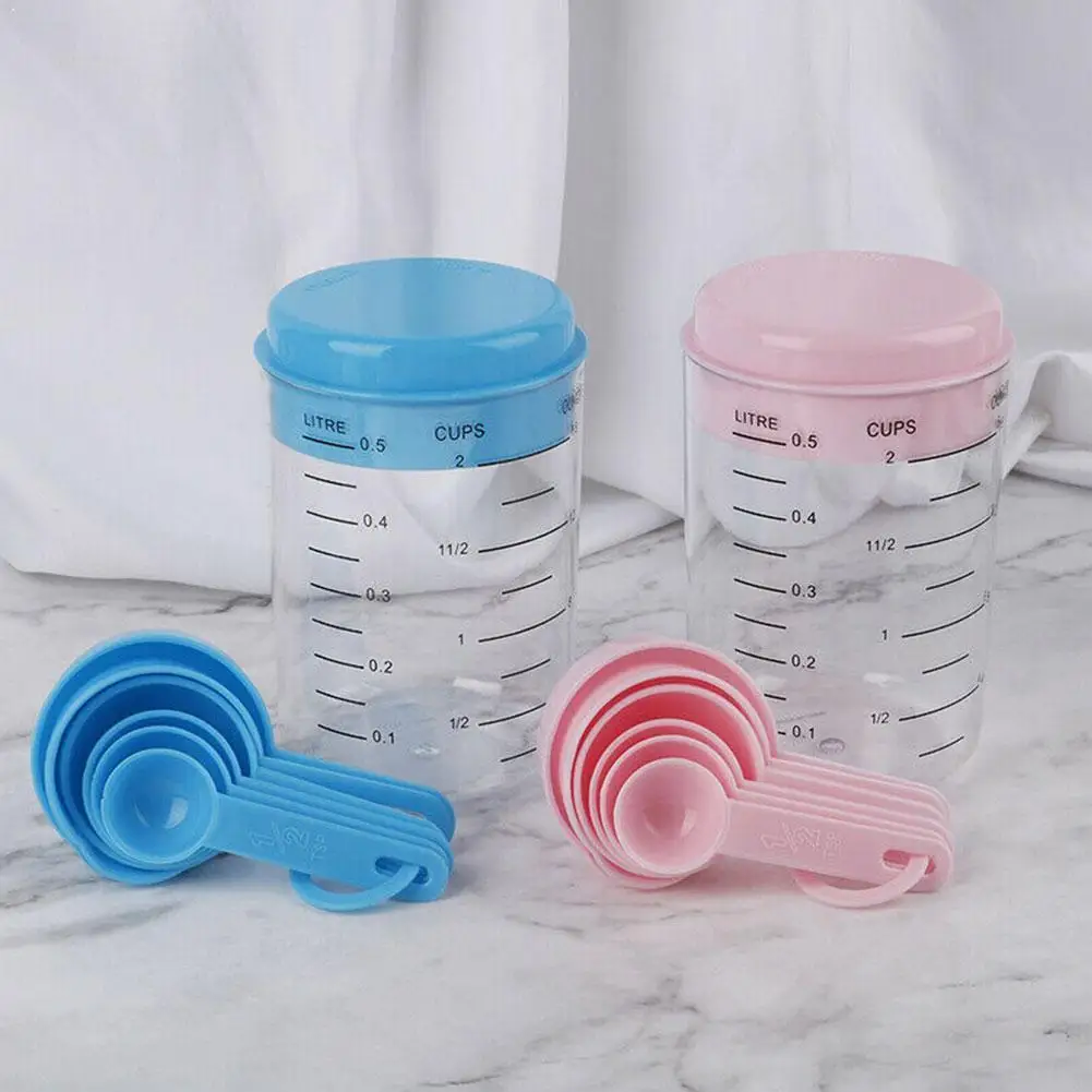 

7pcs/set Baking Tools Measuring Cup Measuring Spoon Set Accessories with Baking Scale Bakeware A1I1