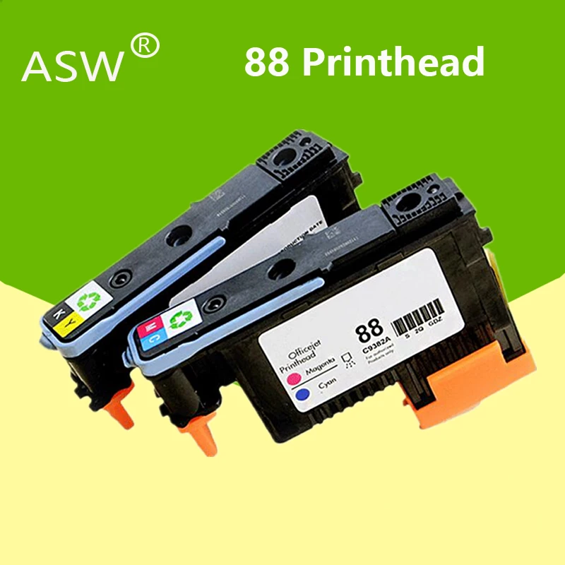 ASW 1 комплект 2PK для Hp 88 печатающая головка HP C9381A C9382A PRO K550 K8600 K8500 K5300 K5400 L7380 L7580 L7590