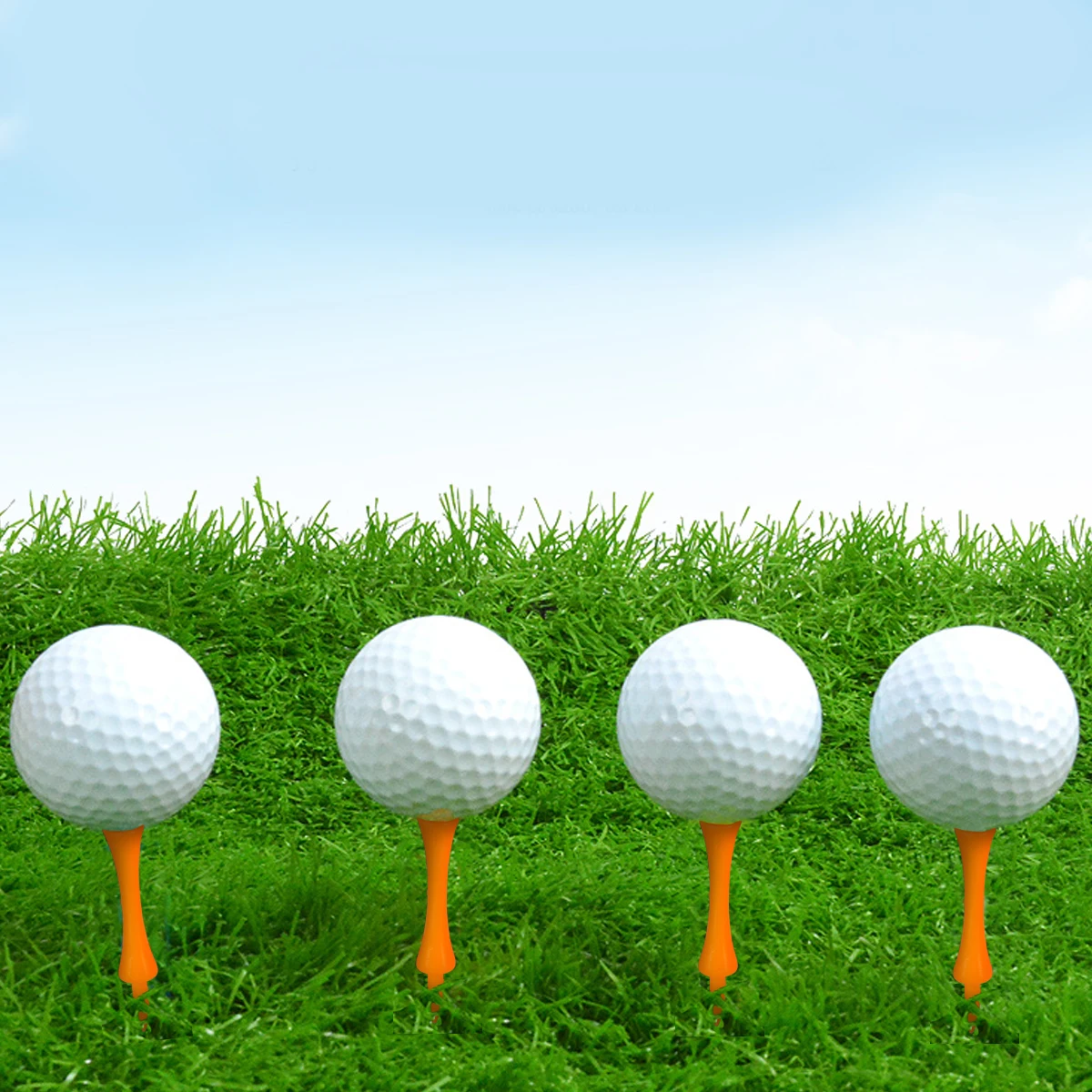 Zivisk 100 Tee Da Golf In Plastica - Castle Design, 70mm, Arancione - Infrangibili - Foto 9