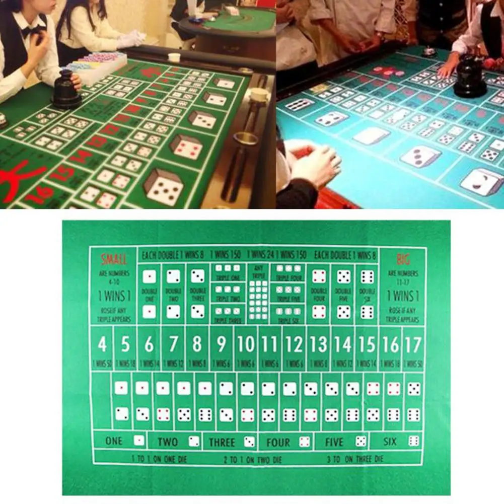 60*90CM Texas Holdem Poker Mat Foldable Card Game Mat Double Sided