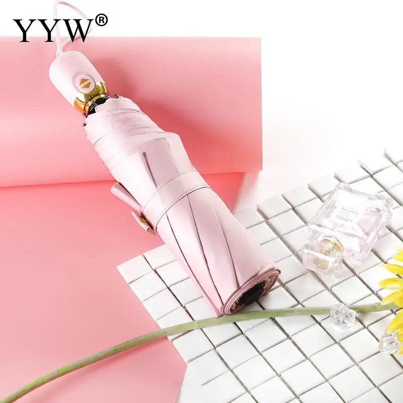 

Umbrella Female Automatic Folding Sunny Women'S Men'S Umbrella Machine Parasol Anti-Uv Portable Umbrella Vinyl Pongee Paraguas