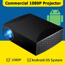 Android OS System LED Portable Indoor Smart Commercial Bright 1080P Projector