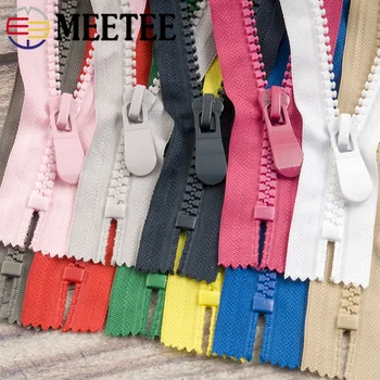 

Meetee 2pcs 8# Resin Zipper Close-end Tail 20cm Single Head for Coat Pocket Outdoor Handbag Handmade Sewing Accessories ZA210