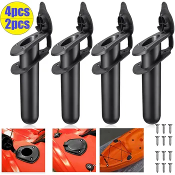 

2pcs/4pcs Professional Flush Mount Fishing Boat Rod Holder Bracket With Cap Cover for Kayak Pole Outdoor Fishing Rest Tools