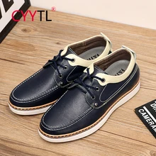 

CYYTL Men's Casual Shoes Dress Leather Non Slip Fashion Work Business Formal Hand Stitching Loafers Outdoor Walking Mocasines