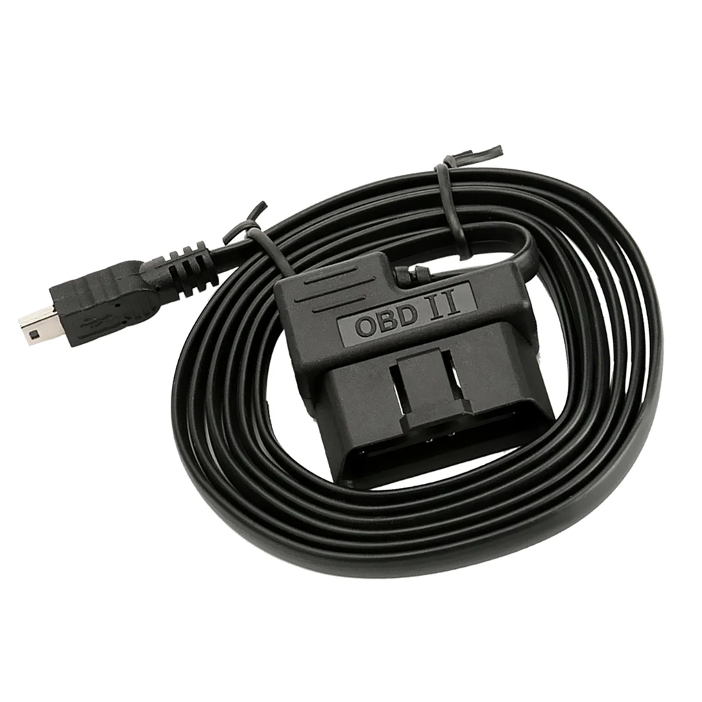 OBD II 2 Cable Diagnostic Extension Adaptor To Mini USB Cable 180cm