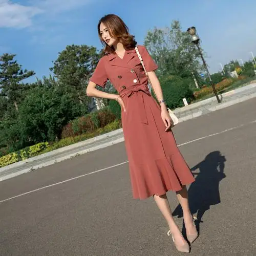 as photo Большие размеры платья для женщин 3xl офисные женские пояса vestido de festa однотонные Элегантные платья женские Estidos De Fiesta - Цвет: as photo