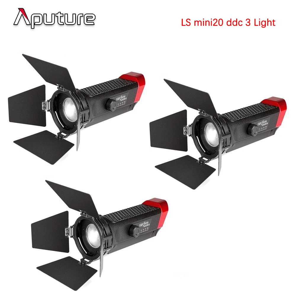 Aputure LS mini20 ddc 3 светильник+ штатив Стенд Комплект TLCI 97+ Дневной светильник 3200-6500K съёмка на пленке COB светодиодный светильник для видеосъемки ing - Цвет: ddc 3 Lights Kit