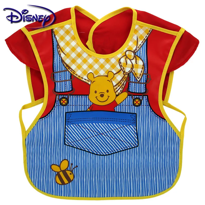 Cute Baby Bibs EVA Waterproof sleeveless Lunch Disney Feeding Bibs Baby Cartoon Feeding Cloth Children Baby Apron 6