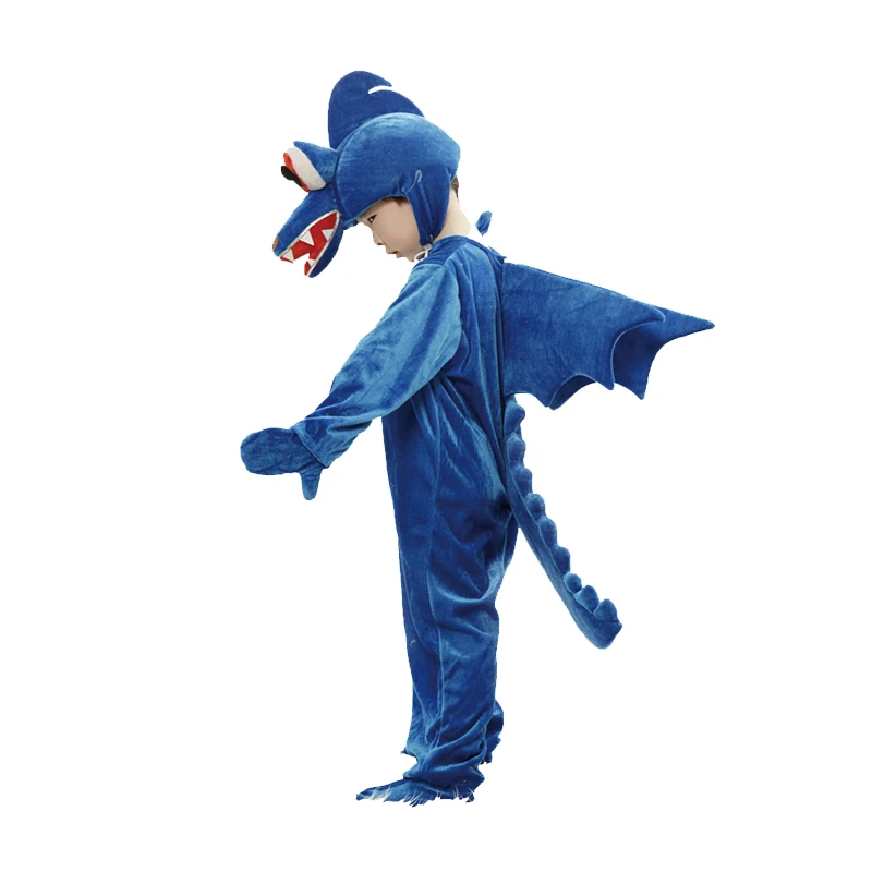 Adult Kids Little Flying Dino Dinosaurs Costumes Halloween Cosplay Party Animals Cartoon Dragon Dress Up Jumpsuit Outfit Costume