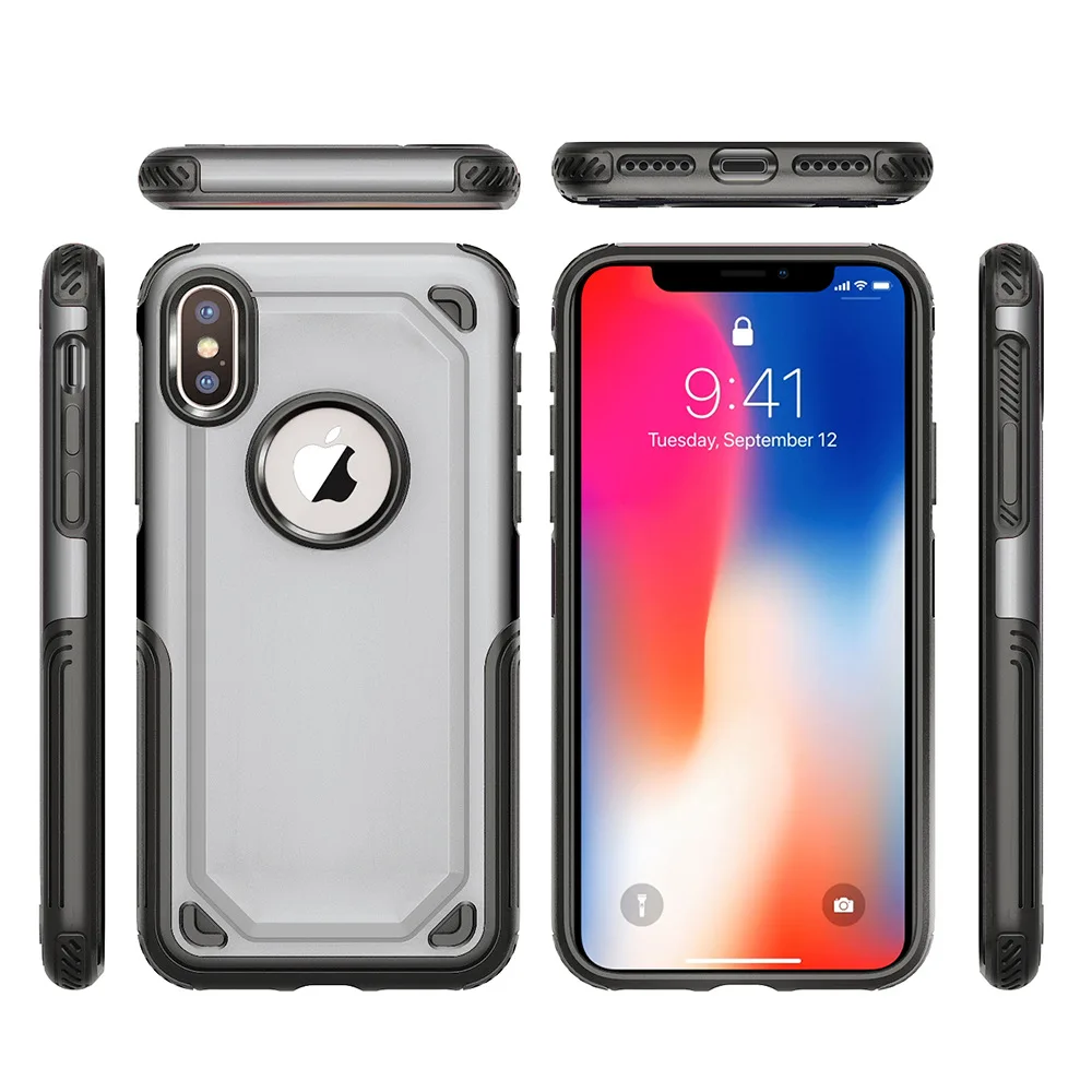 

Suitable for iPhone Xs MAX Defended the Power Armor Apple XR Shatter-resistant Leather Paint iPhone Protective Case