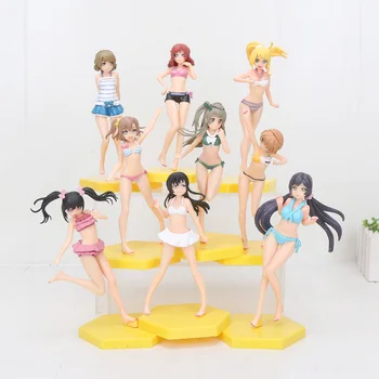 

9pcs/set 15CM Love Live Honoka Minami Kotori Sonoda Umi Yazawa Niko Girls PVC Action Figure Collectible Model Toy