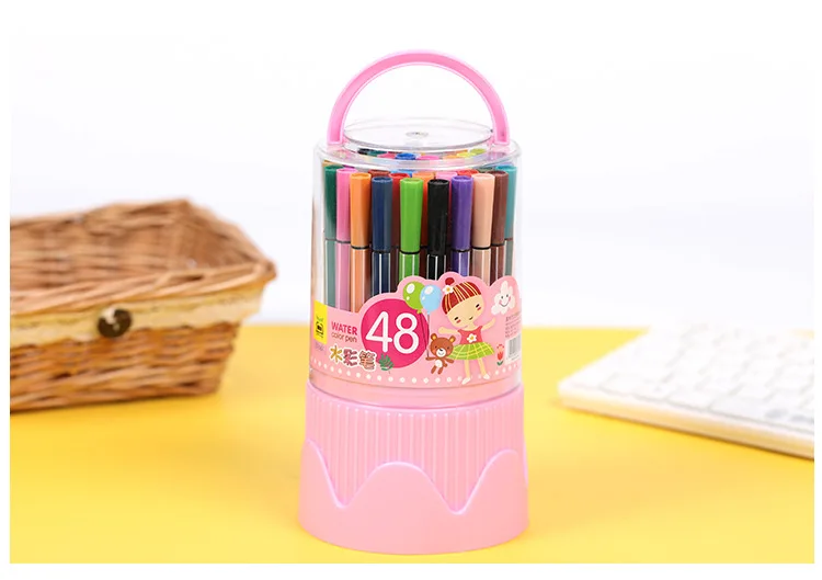48 Color Watercolor Pen South Korea Creative Stationery Young STUDENT'S Children Learning Supplies Drawing Pen-Washing DIY Graff